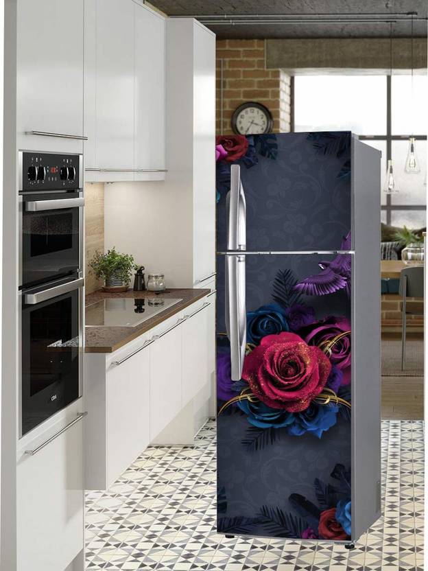 Extra Large Double Door Fridge Sticker Peel & Stick, Removable, Easy to