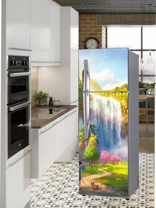 Extra Large Double Door Fridge Sticker Peel & Stick, Removable, Easy to