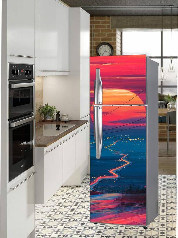 Extra Large Double Door Fridge Sticker Peel & Stick, Removable, Easy to