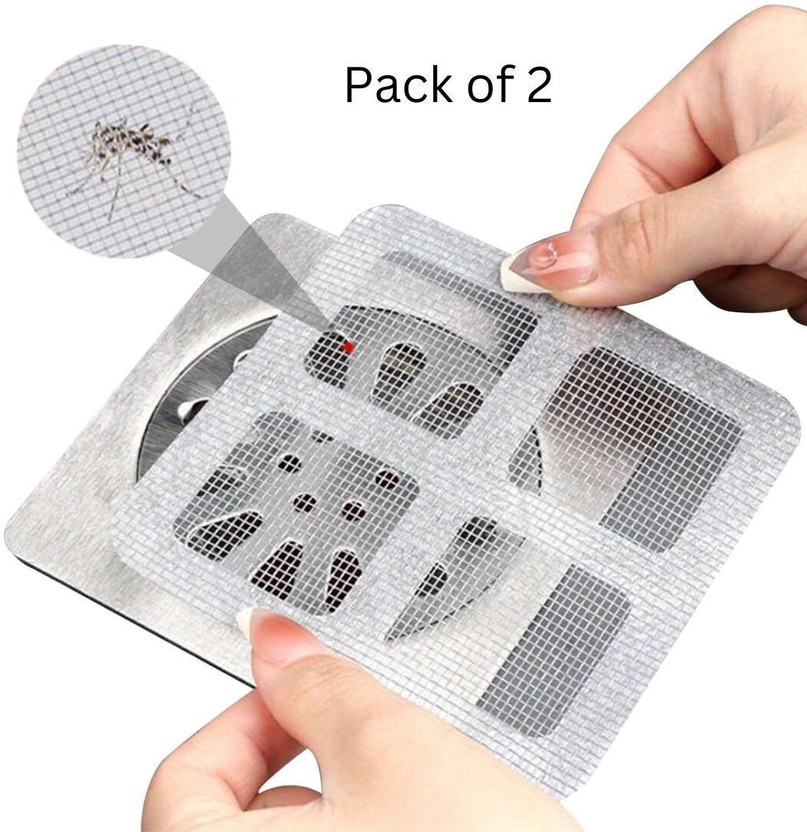 iweike 10 cm Disposable Kitchen Sink Strainer Hair Catcher Shower Drain Mesh Stickers Non-Reusable Sticker(Pack of 2)