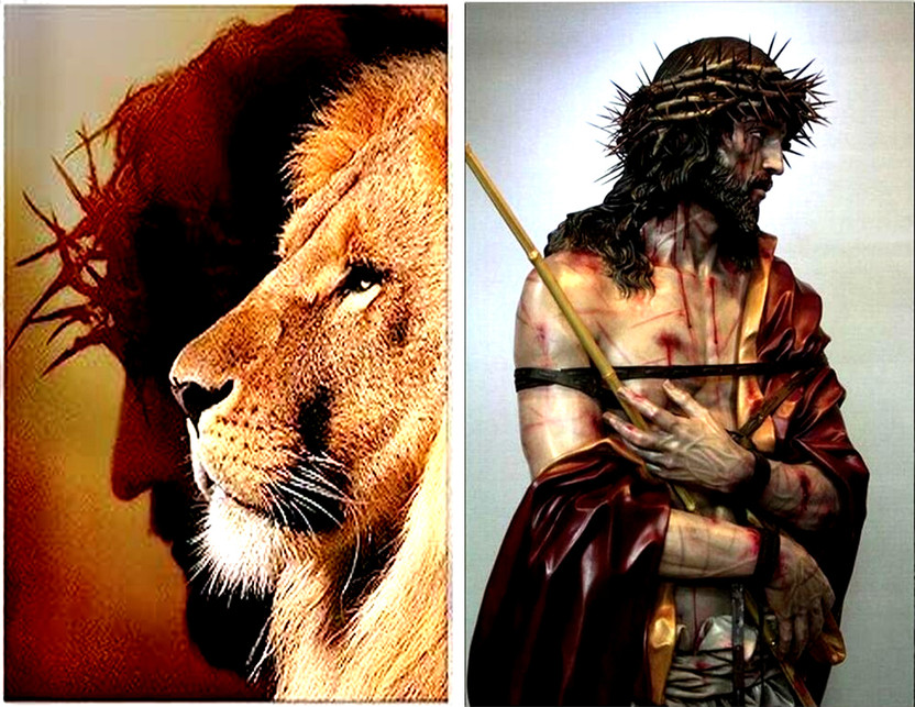Lord Jesus Painful Attitude Poster Combo For Tution,Home,School Decor Vinayl Sticker Pack of 2(13X19 inch) Paper Print(33.02 inch X 48.26 inch)