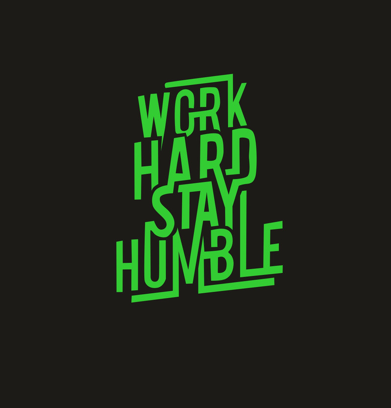 DreamKraft 25 cm Glow in Dark Poster Work Hard Stay Humble Sticker Glow in the Dark Sticker(Pack of 1)