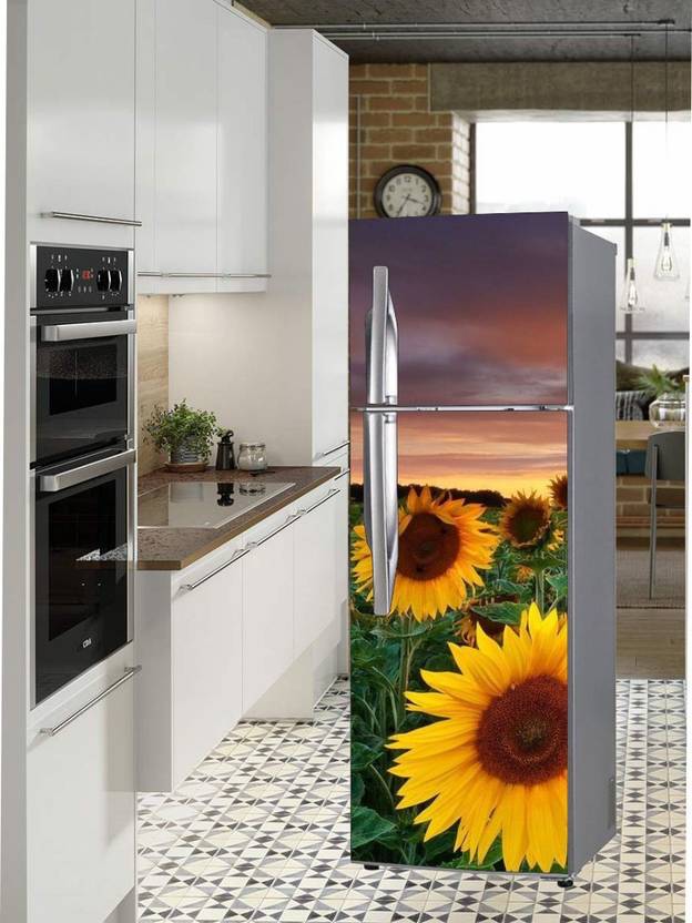 Extra Large Double Door Fridge Sticker Peel & Stick, Removable, Easy to