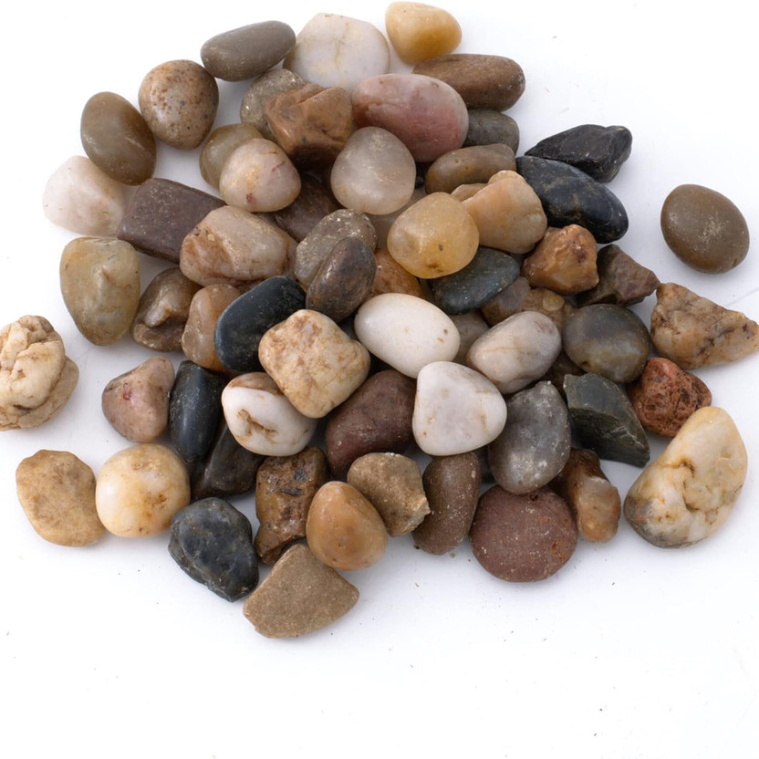 PERFY 3KG Decorative Polished Mixed Pebbles(20 to 30mm) – River Rock Stones for Plants Polished Asymmetrical Marble Pebbles(Multicolor 3 kg)
