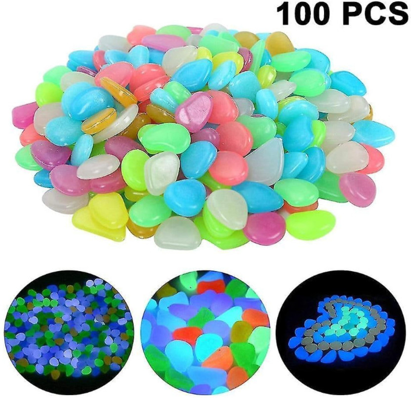 DecorativePeble Stone17 Carved Angular Crystal Pebbles(Multicolor 100 Pieces)