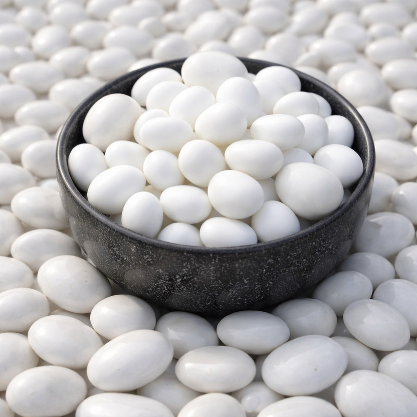 Utsavdecor White Decorative Pebbles Polished Asymmetrical Onyx Pebbles(White 2 kg)