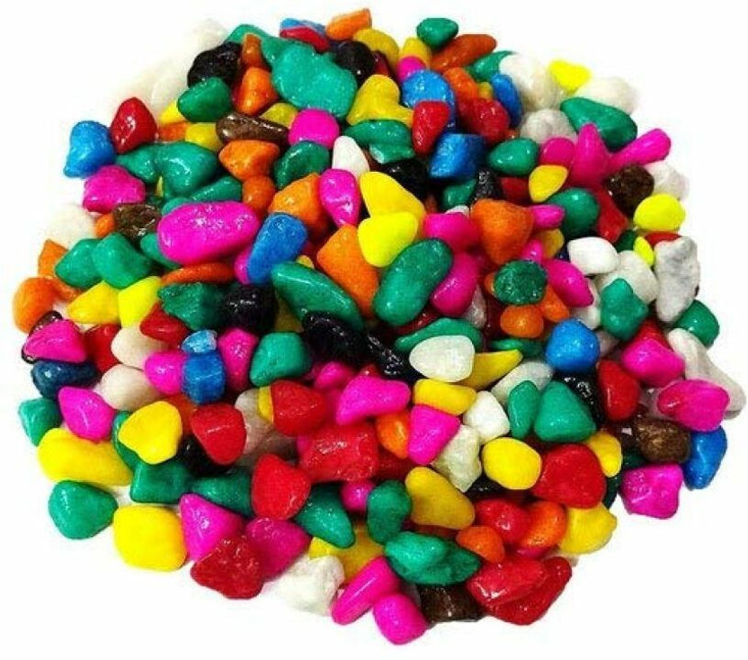 Somil D-59 Painted, Polished Round Sandstone Stone(Multicolor 450 g)