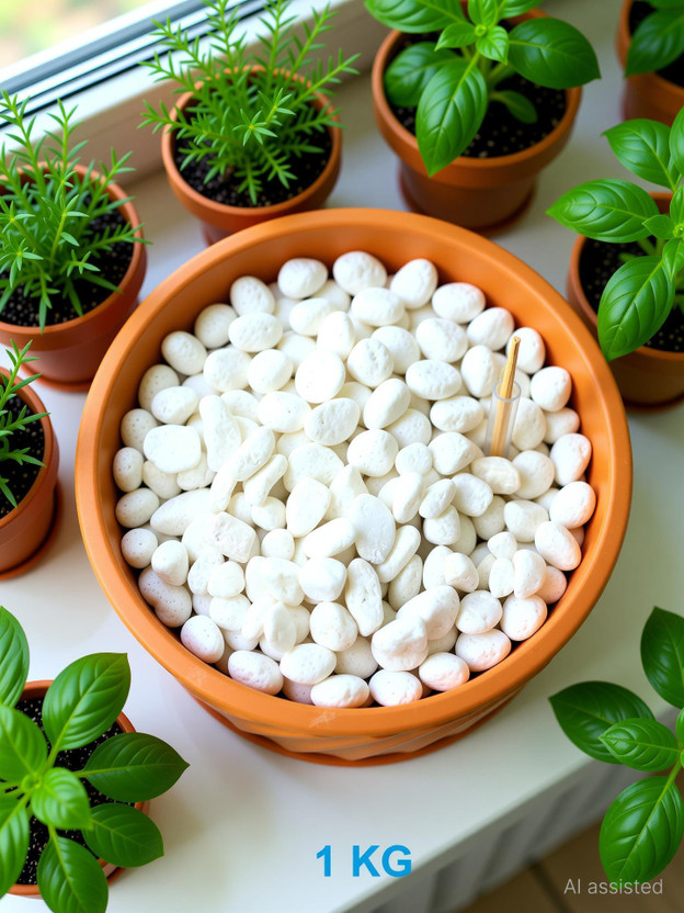 SMAB White Decorative Pebbles Stone 1 Kg | Aquarium Plant Pot Garden Vase Filler Polished Asymmetrical Marble Stone(White 1 kg)