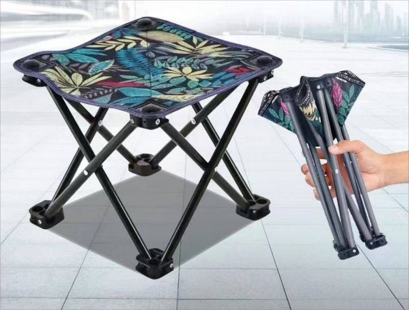 JDSSALES Foldable Camping Stool Travelling Fishing Hiking Beach Garden Travelling Stool(Multicolor, Pre-assembled)