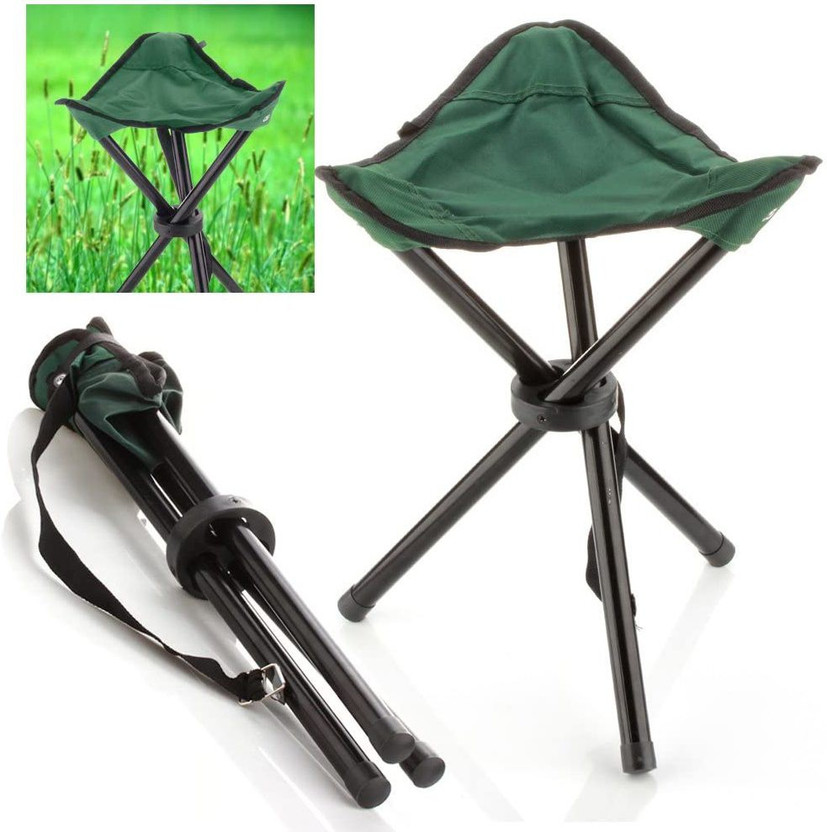 Deoxys Tripod Camping Stool Folding Camping Chair Stool(Multicolor, Pre-assembled)
