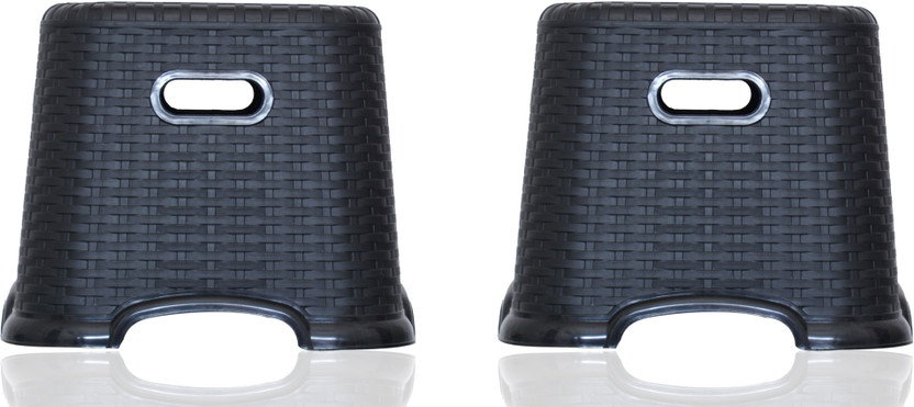 the world choice Anti-Skid-Grip Bathroom Stool(Black, Pre-assembled)