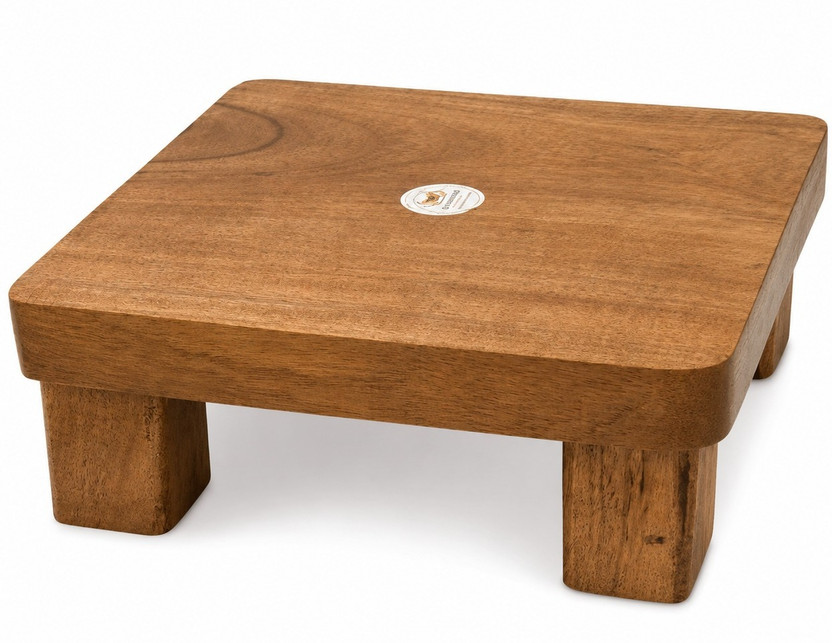 AURANEST DECORS Wooden Stool for Home, Multipurpose Solid Wood Stool for Sitting & Decor Living & Bedroom Stool(Brown, Pre-assembled)