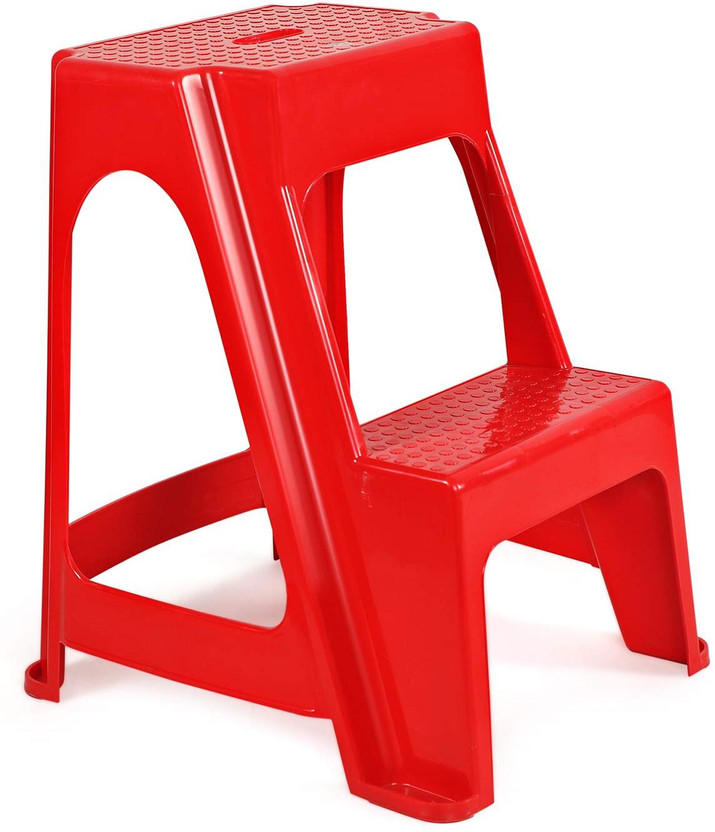 Cello STAIR Living & Bedroom Stool(Red, Pre-assembled)