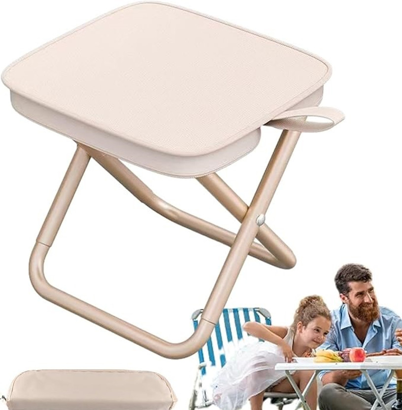 Clefairy Mini Camping Stool, Pocket Handbag Stool, Folding Stool with Carry Bag Outdoor & Cafeteria Stool(White, Pre-assembled)