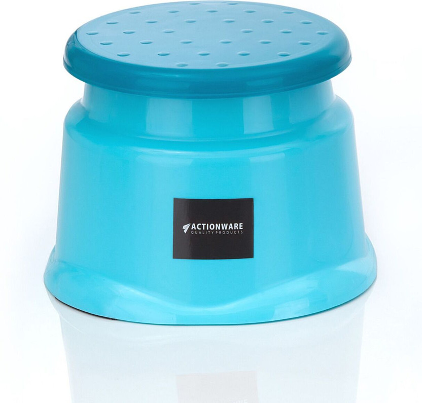 ACTIONWARE Premium Plastic Stool | Durable Multipurpose Stool | Lightweight & Compact Bathroom Stool(Blue, Pre-assembled)