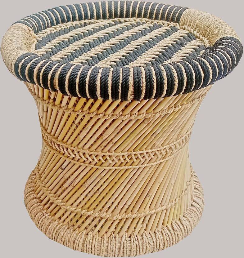 Rashi Creation Rajasthani Handmade bamboo stool/mudda/muddi Bamboo