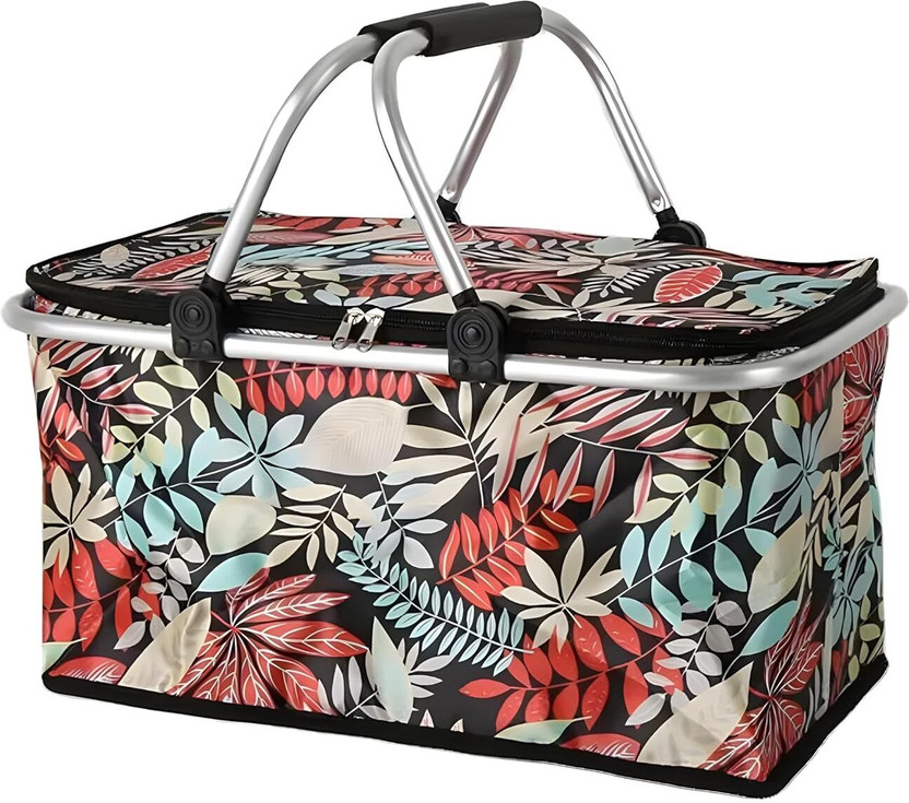 EDBIRET Aluminium Large Insulated Picnic Basket with Lid Storage Basket(Pack of 1)