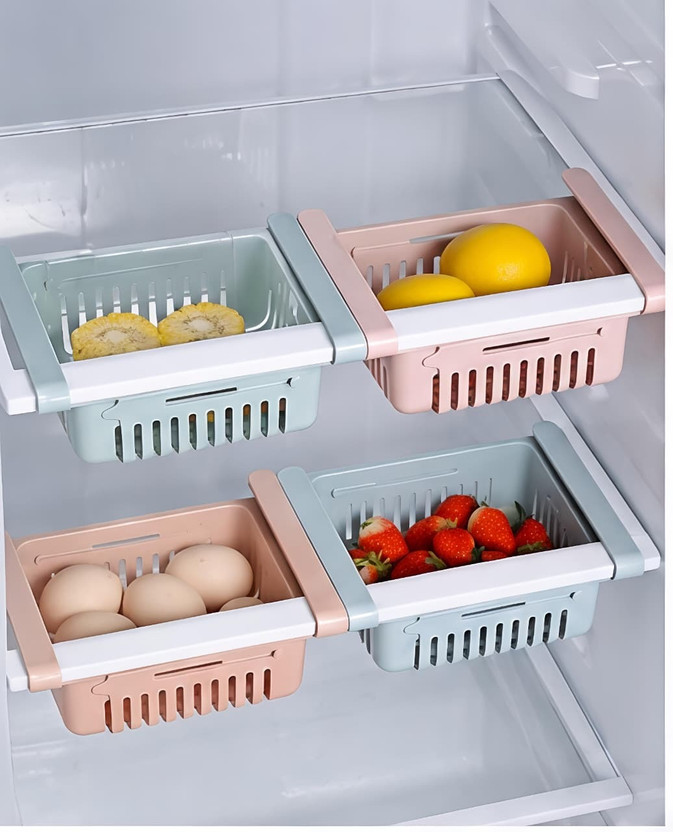LIKE BUSINESS Plastic Storage Basket(Pack of 4)