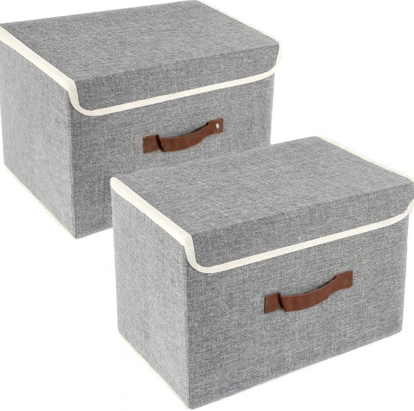 Flipkart Flipkart SmartBuy 418 Foldable Storage Box with Lid &Clothes Organizer Multipurpose Storage Basket Storage Box(Grey) - Flipkart Deal
