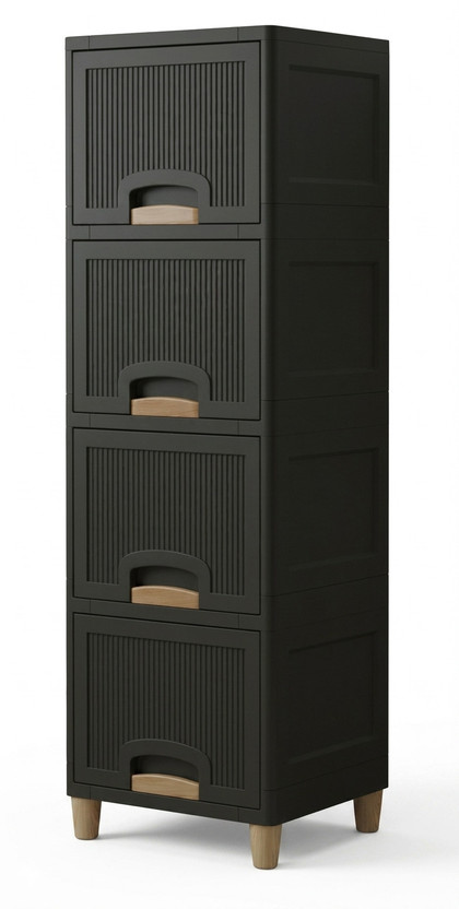 MAXTID Plastic Modular Multi layer Drawer Storage System Storage Box(Grey)