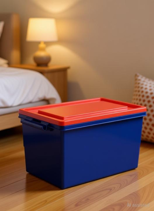 Nilkamal Nilkamal 50L STORAGE BOX WITH WHEELS Storage Box(Blue) - Flipkart Deal
