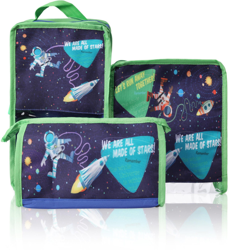 Echo Echo Boomers Astronaut 4-Piece Set Navy Packing Cubes with Unique Astronaut Print Storage Box(Multicolor) - Flipkart Deal