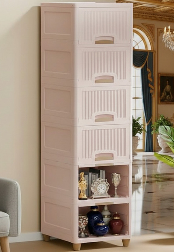 MAXTID Shelf Organizers(Pink, Plastic)