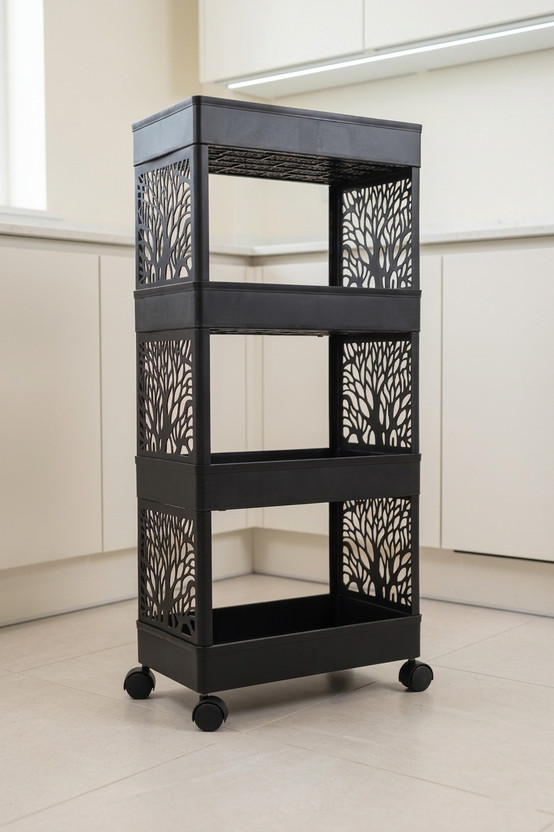 Surety for Safety Shelf Organizers(Black, Plastic)