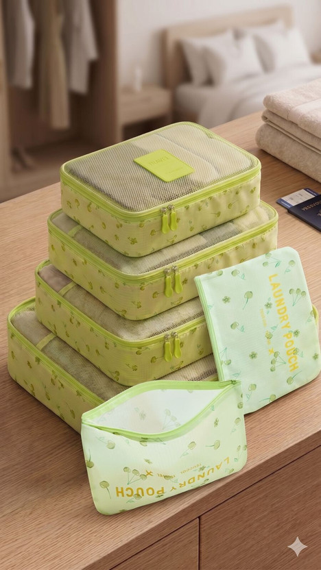 Azyra Cosmetic & Make-up Organizers(Green, Polyester, Nylon)