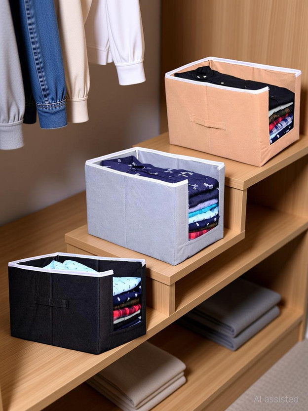 whitekrafts whitekrafts Shelf Organizers(Grey, Beige, Black, Cotton) - Flipkart Deal