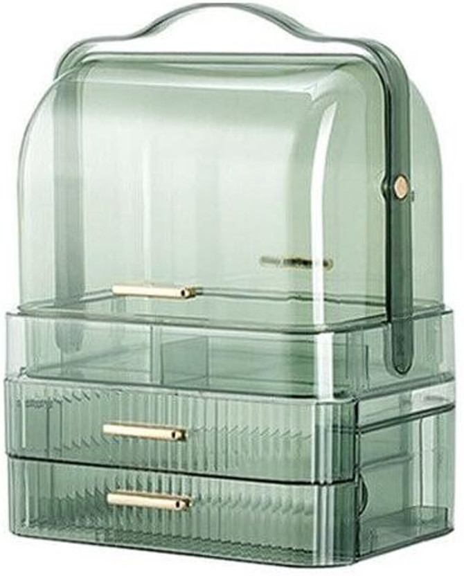 Seadra Cosmetic & Make-up Organizers(Green, Plastic)