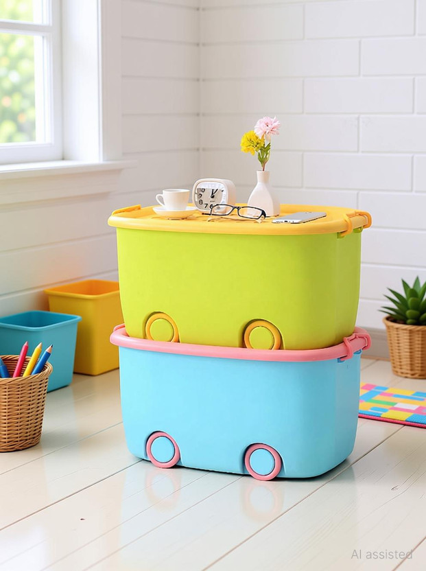 GRACIOUS GRACIOUS MART Toy storange box with Lid, BinsBaskets for Kids, Boys, Girls, Nursery, Playroom. Storage Box(Multicolor) - Flipkart Deal
