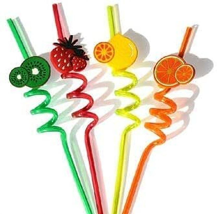 HIKIN SUPERMARKET Bendable Drinking Straw(Multicolor, Pack of 4)