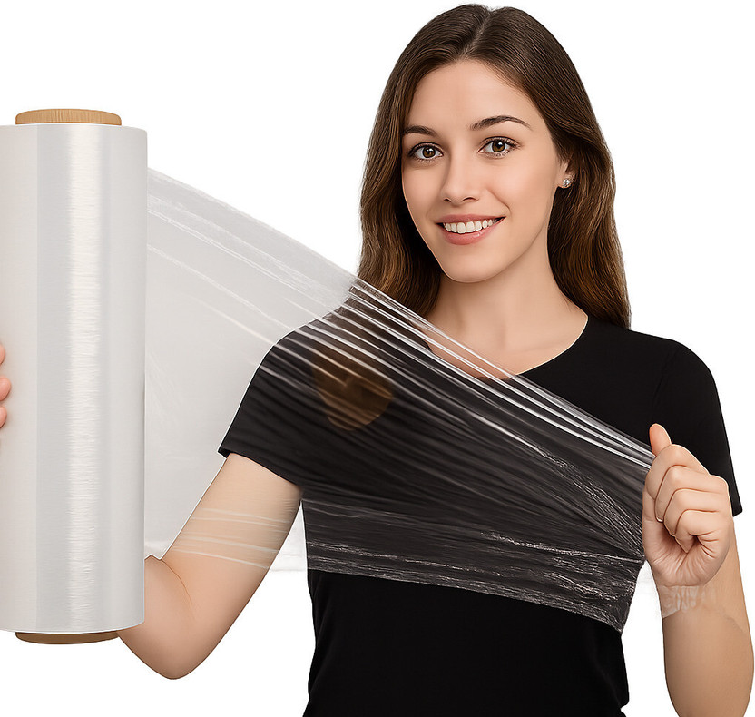 90 Degree 45 cm 2000 ft (18") Stretch Roll for Wrapping Box Packaging Packing Film Stretch and Wrap(80 mil)