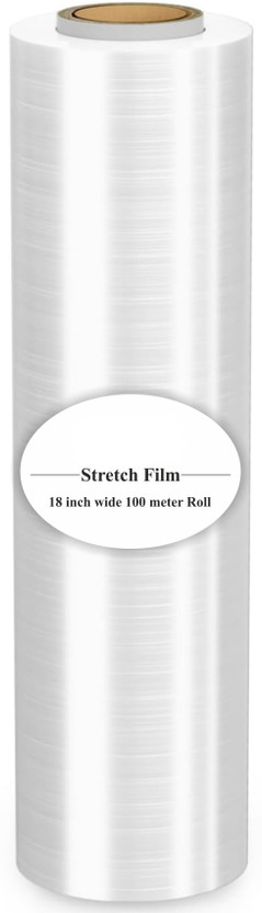 cintrotech 45 cm 328 ft Biodegradable Packing Material, 18 Inch, 100 Meters Stretch Film Roll(23 mil)