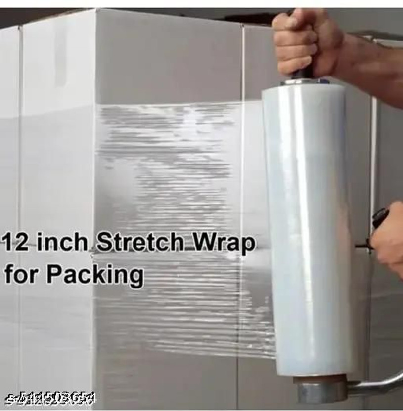 SPLAY 30 cm 1000 ft Splay 12inch Hand Stretch Film wrapping roll pack of 1(150 mil)