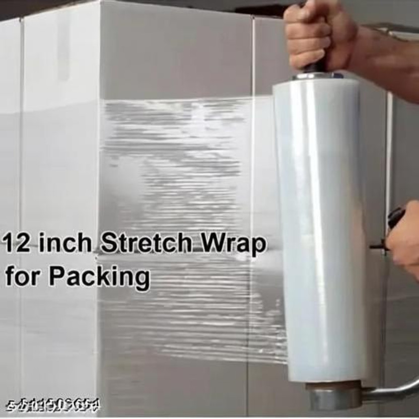 SPLAY 30 cm 1000 ft Splay 12inch Hand Stretch Film wrapping roll pack of 1(150 mil)