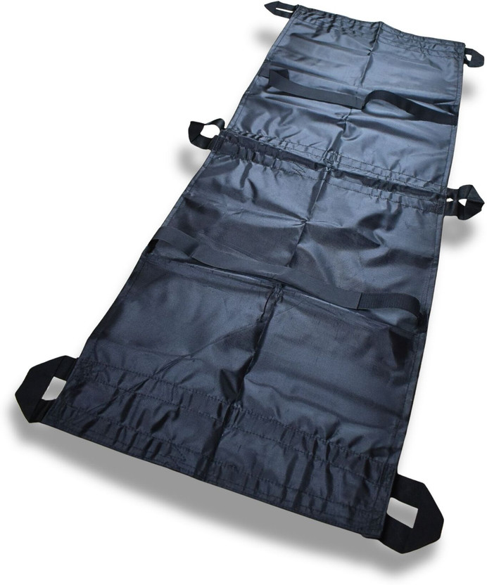 Evolife Nylon Made Water-Resistant Streather Cloth 80cm x 58cm Safety Belt Stretcher(Foldable)