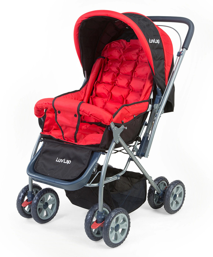 LuvLap Starshine Stroller/Pram, Easy Fold for Newborn Baby/Kids, 0-3 Years, Stroller(3, Red)