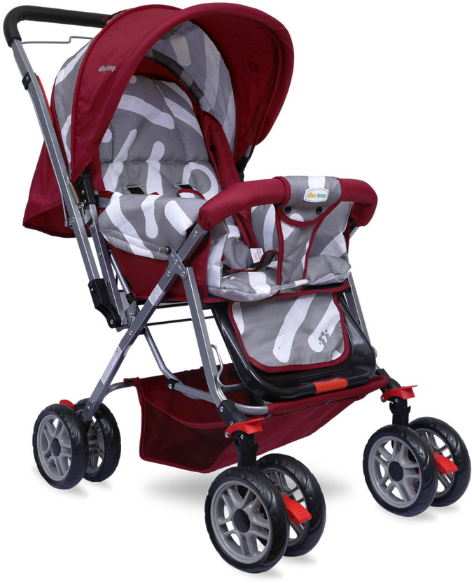 1st Step Yoyo Baby With 5 Point Safety Harness And Reversible HandleBar Stroller(3, Red)