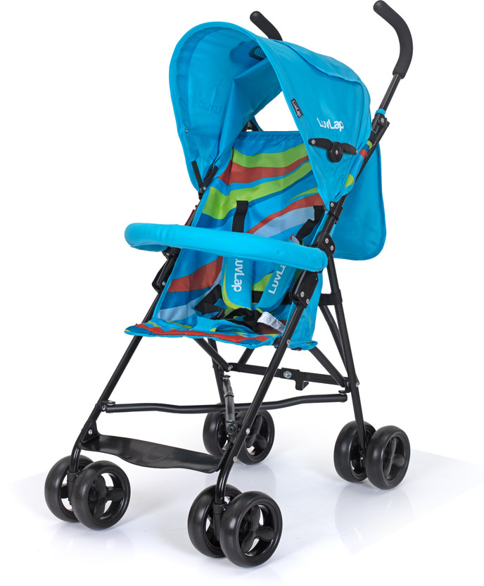 LuvLap Tutti Frutti Stroller/Buggy, Compact & Travel Friendly,for Baby/Kids,6-36 Month Stroller(3, Blue)