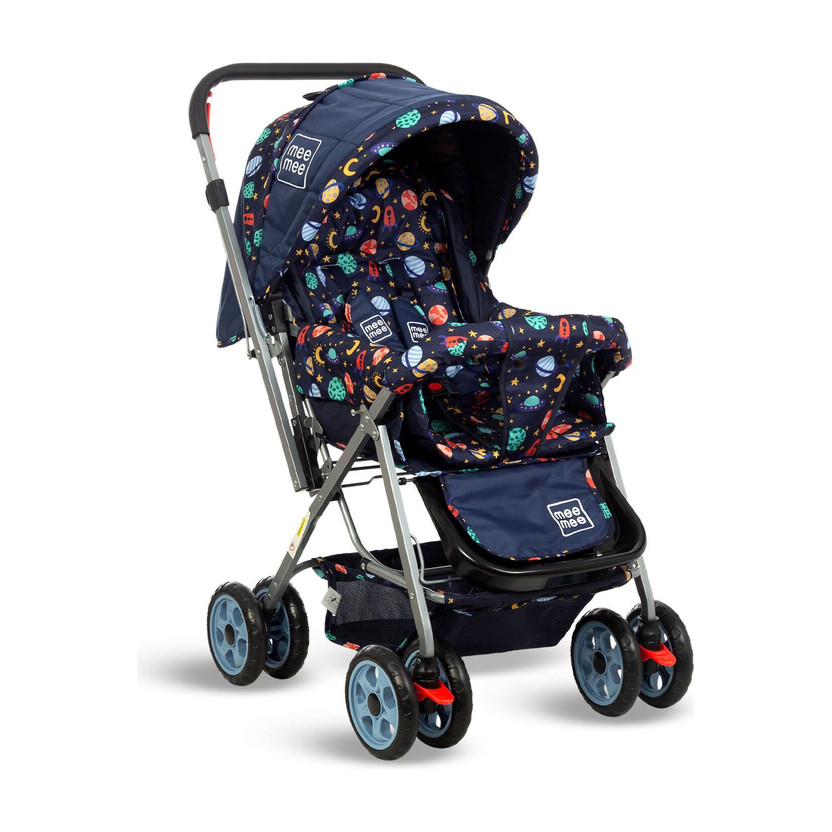 MeeMee Little Explorer Baby Stroller for 0-3 Years, Baby & Kids, 5 Point Safety Harness Pram(3, Navy Blue)