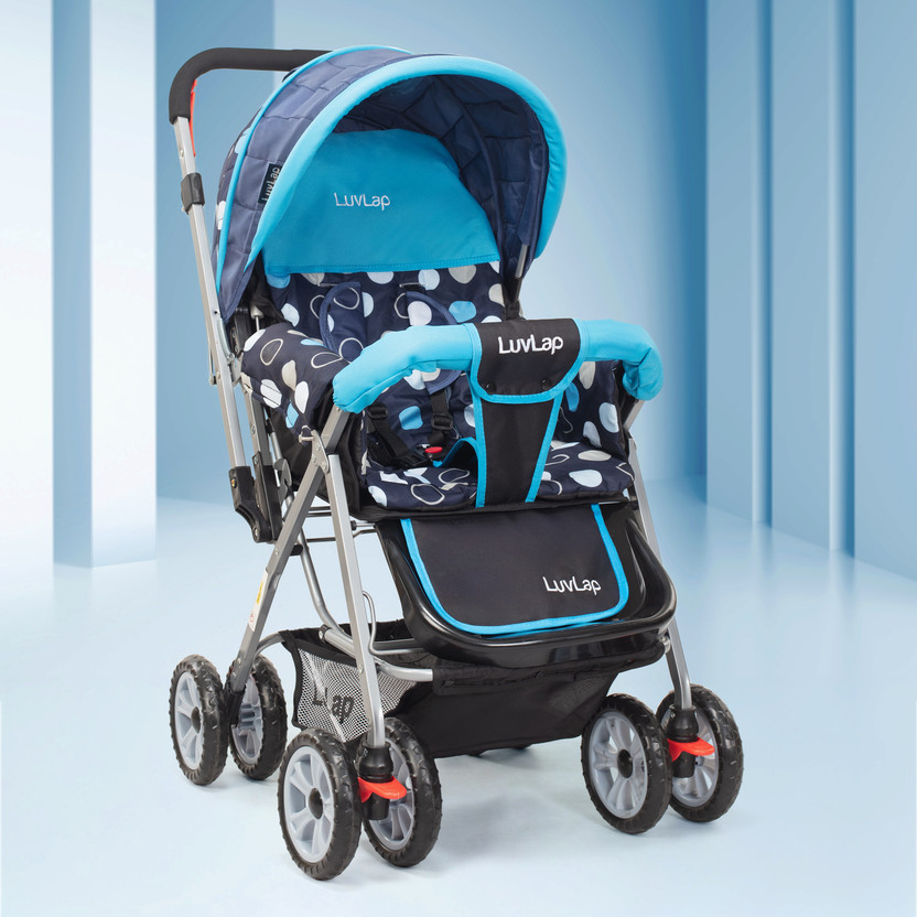 LuvLap Sunshine Stroller/Pram, Easy Fold, for Newborn Baby/Kids, 0-3 Years, Stroller(3, Blue)