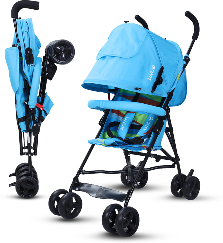 LuvLap Tutti Frutti Stroller/Buggy, Compact & Travel Friendly,for Baby/Kids,6-36 Month Stroller(3, Blue)