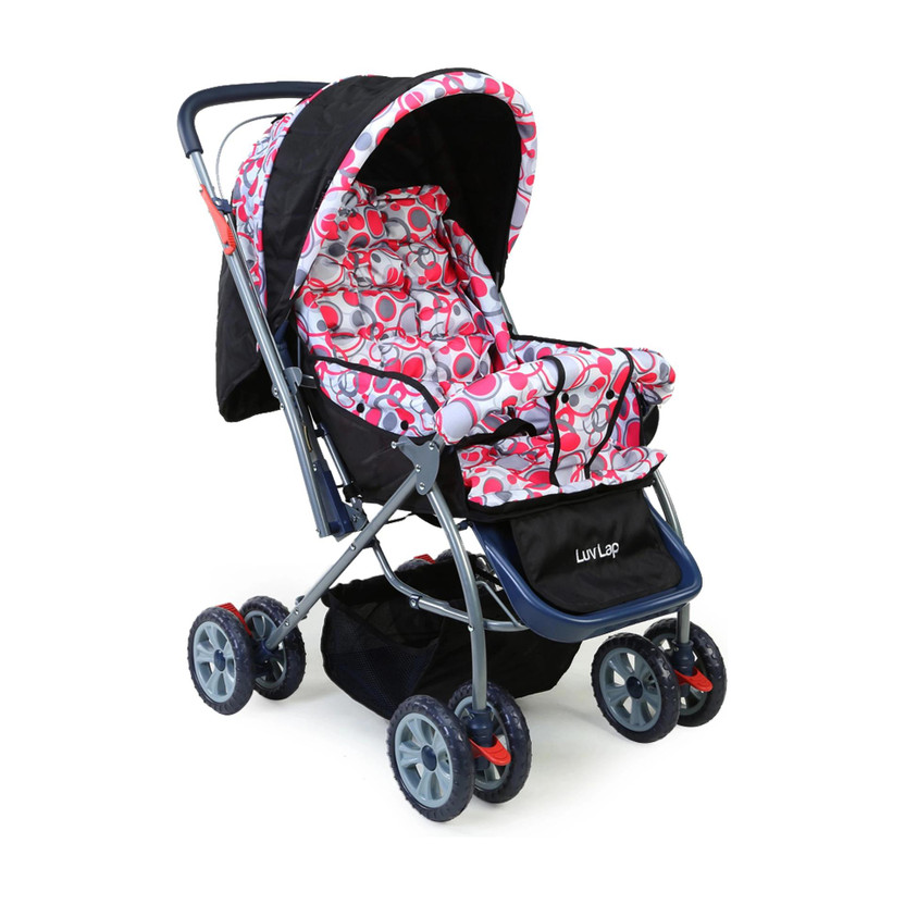 LuvLap Starshine Stroller/Pram, Easy Fold for Newborn Baby/Kids, 0-3 Years, Stroller(3, Pink)