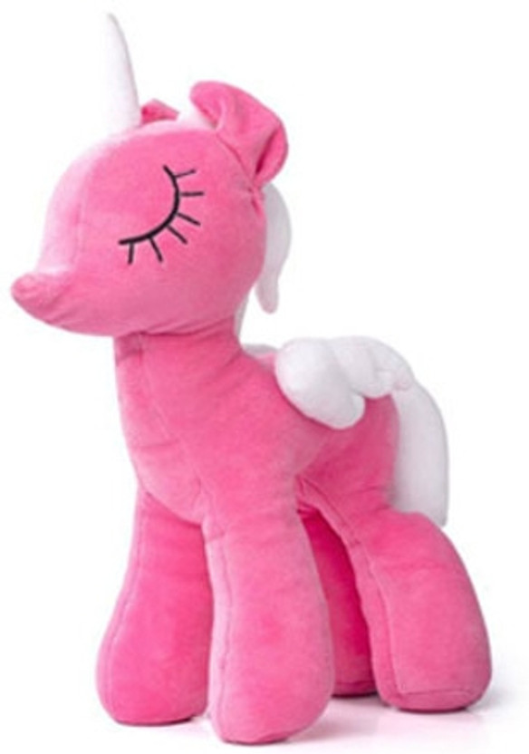 Shri Unicorn Soft Toy for Girls Sparkling Glittery Horn Perfect Soft Plush Animal  - 43 cm(Pink)