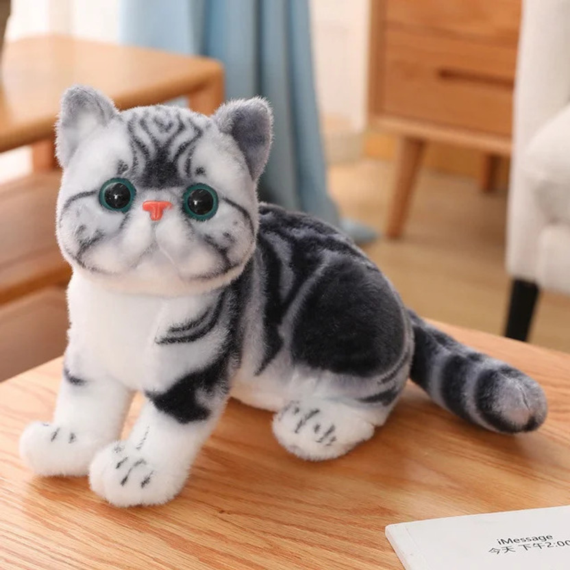 plush joy Cute Sophie Cat Animal Soft Toy for Kids Baby Girls & Birthday Gifts  - 36 cm(Grey)