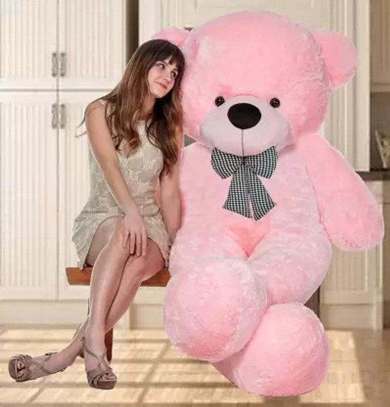 vtb retail 4 Foot lovely and beutifull taddy cut gife for girls 4KA (Pink)  - 119 cm(Pink)