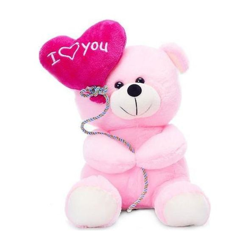SANA SANA TOYS Soft Plush I Love You Balloon Heart Teddy Bear for Someone Special Gift Item Girls/Boys -18 cm (18 cm)  - 18 cm(Pink) - Flipkart Deal