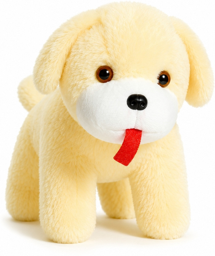 SK SK Avenue Cute Plush Dog Soft Toy for Kids || Premium puppy teddy for kids  - 20 cm(Yellow) - Flipkart Deal